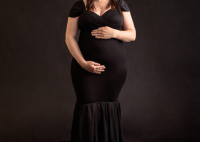 Northampton maternity photography black dress