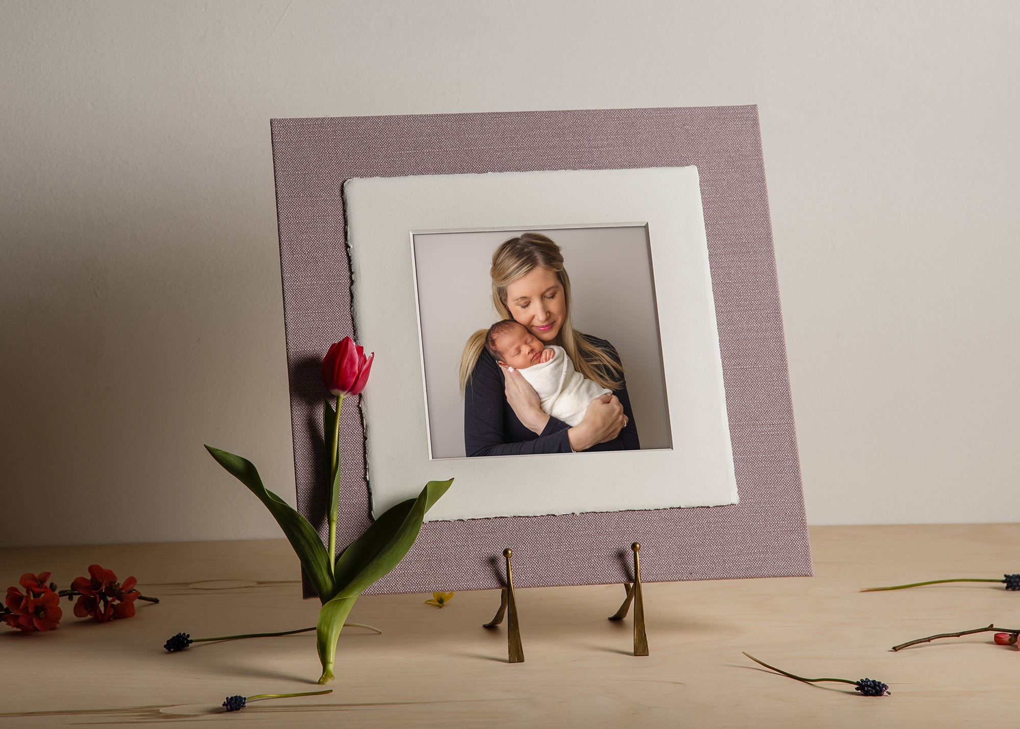 Artwork for the wall showing a photo of a mum and baby