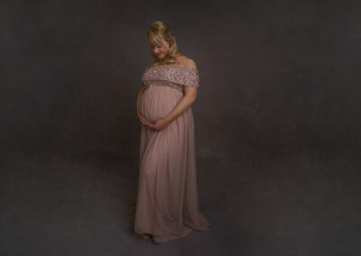 Northampton maternity photography pink dress by Miranda Walton Photography