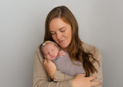 newborn photography with baby and mum